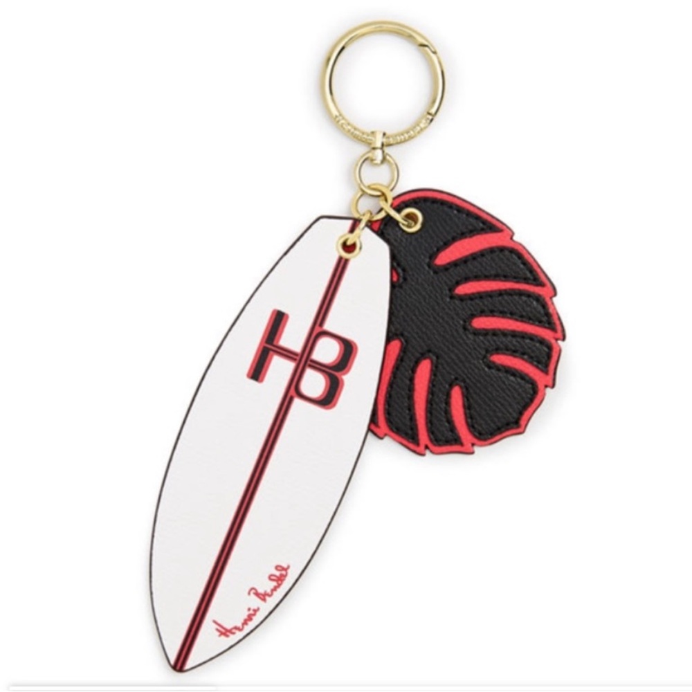 HENRI BENDEL Surfboard and Leaf Keychain NWT